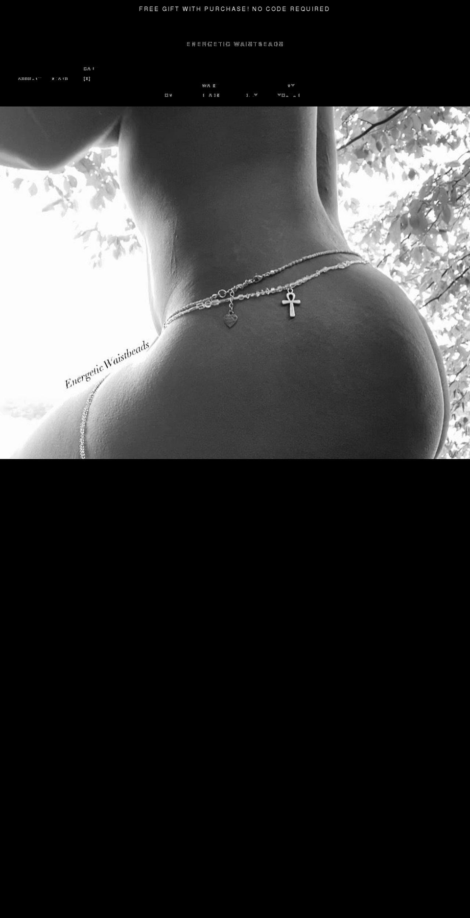energeticwaistbeads.com shopify website screenshot