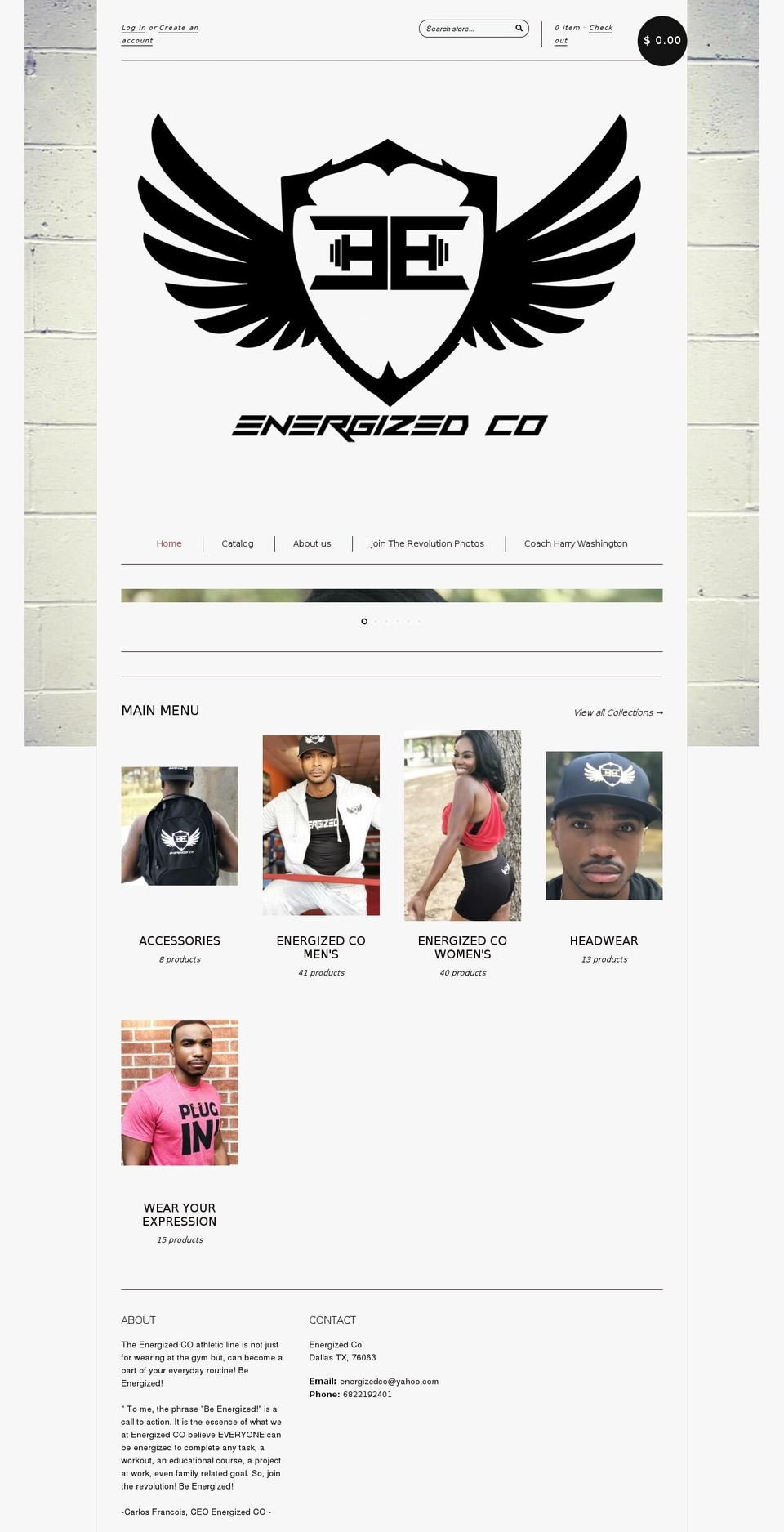 energizedco.com — Shopify storefront screenshot