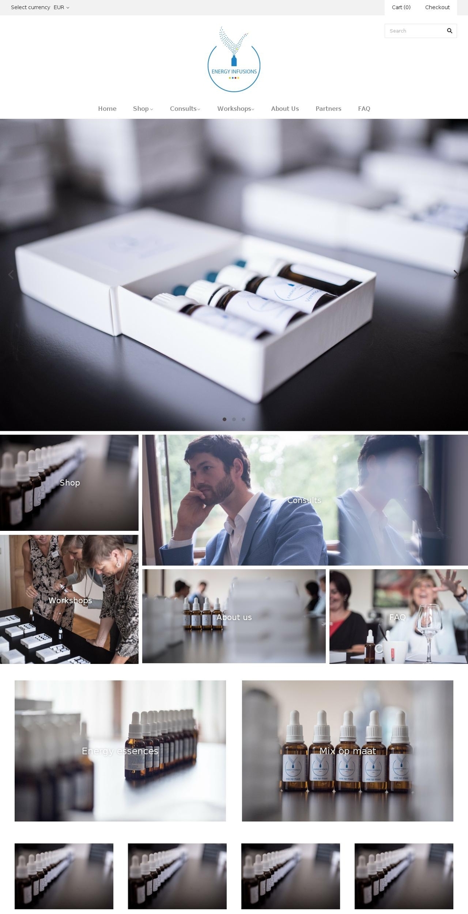 energy-essences.com shopify website screenshot