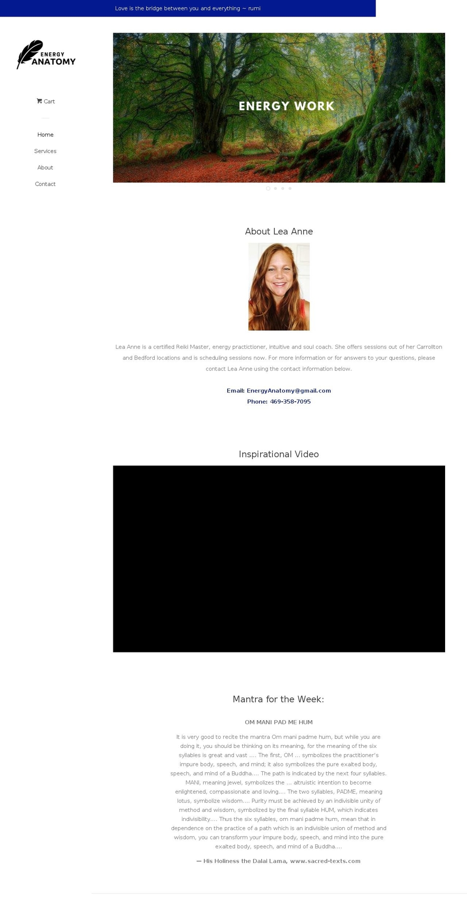 energyanatomy.net shopify website screenshot