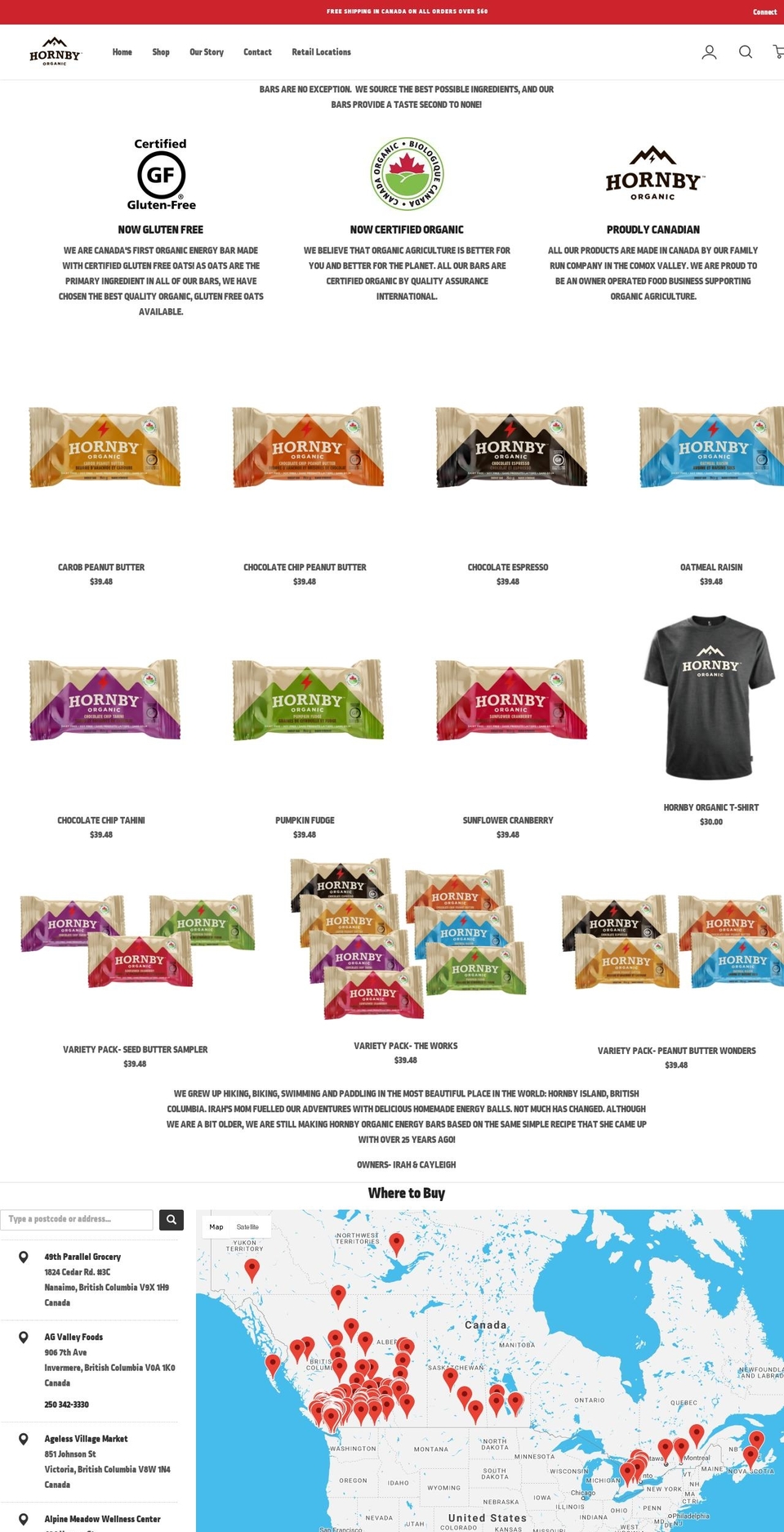 energyballs.ca shopify website screenshot