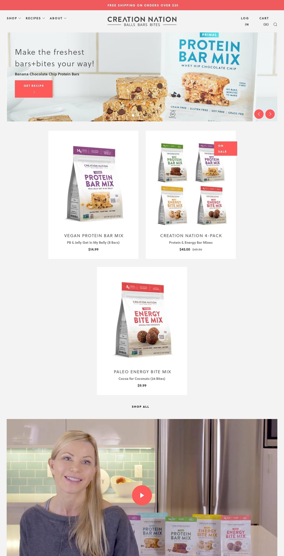 energybitemix.com shopify website screenshot