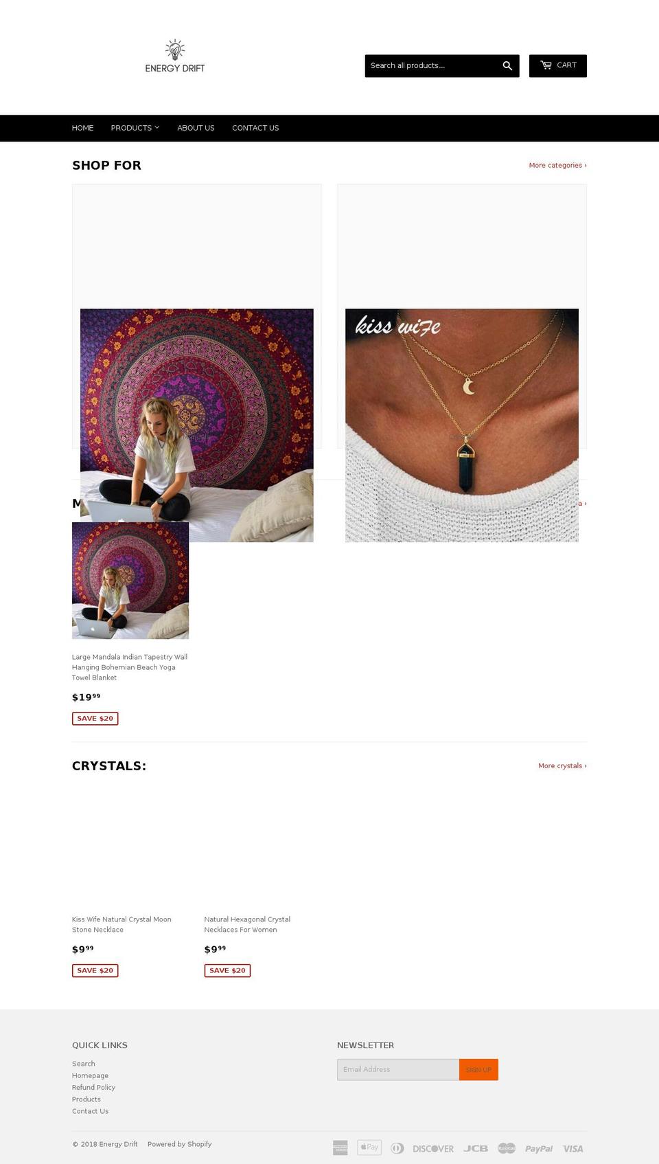 energydrift.com — Shopify storefront screenshot