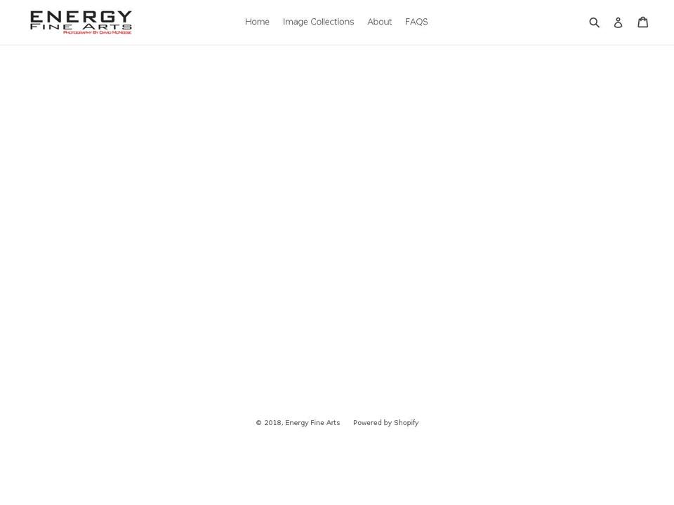 energyfinearts.com — Shopify storefront screenshot