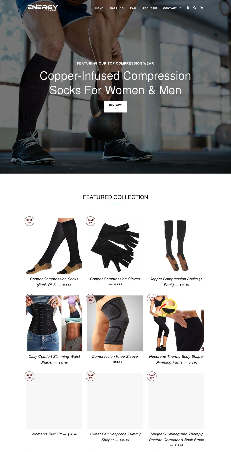 energyfitwear.com shopify website screenshot