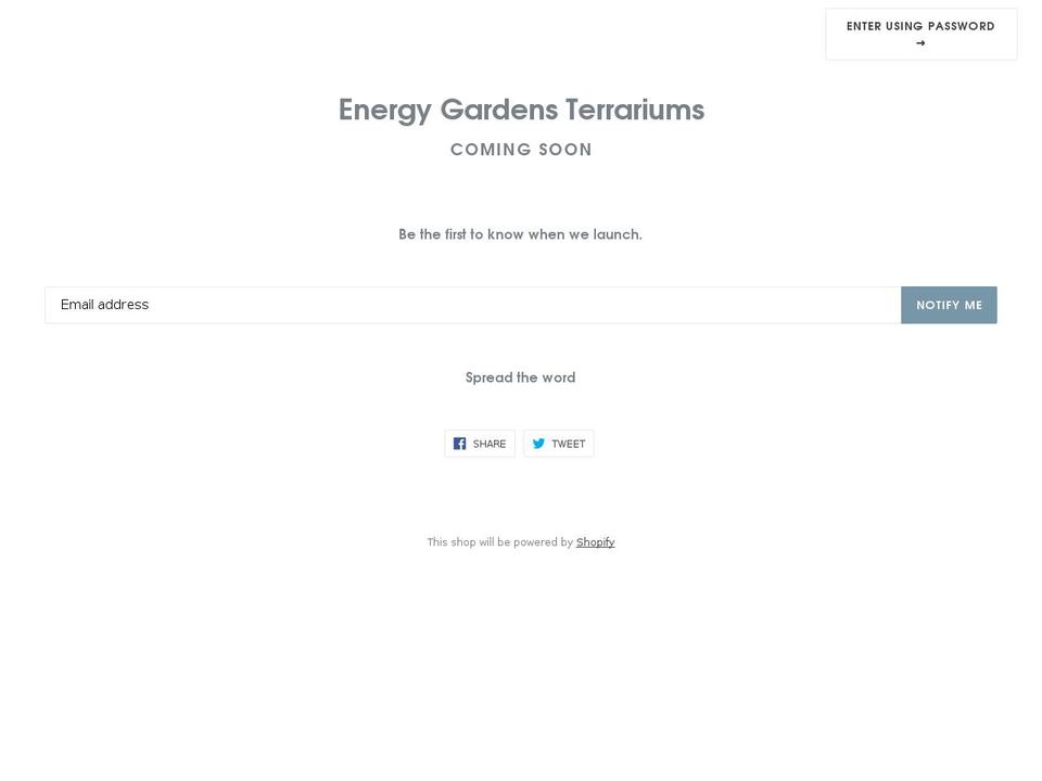 energygardensonline.com shopify website screenshot