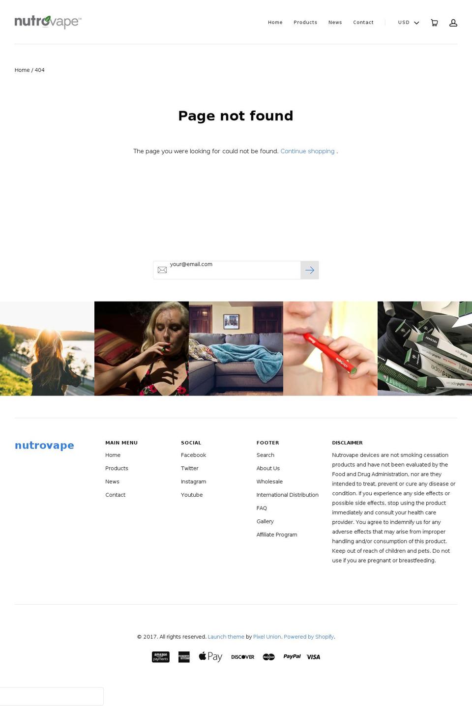 energyinhalers.com shopify website screenshot