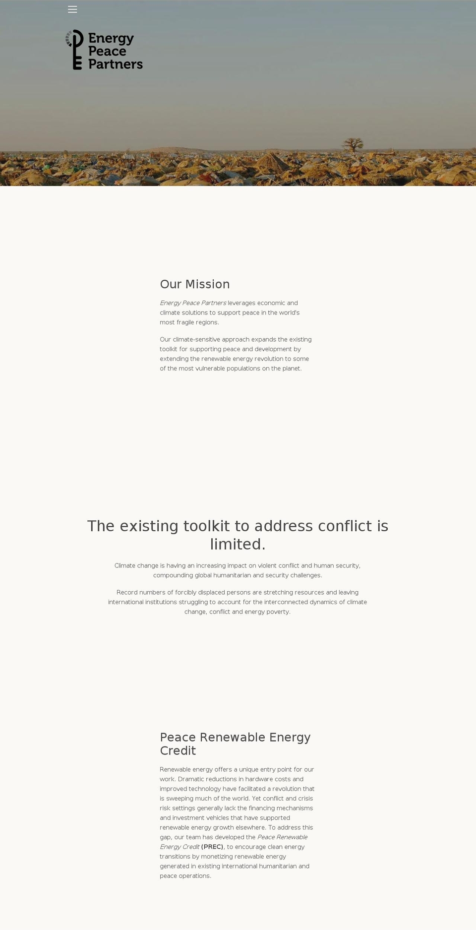 energypeacepartners.com — Shopify storefront screenshot