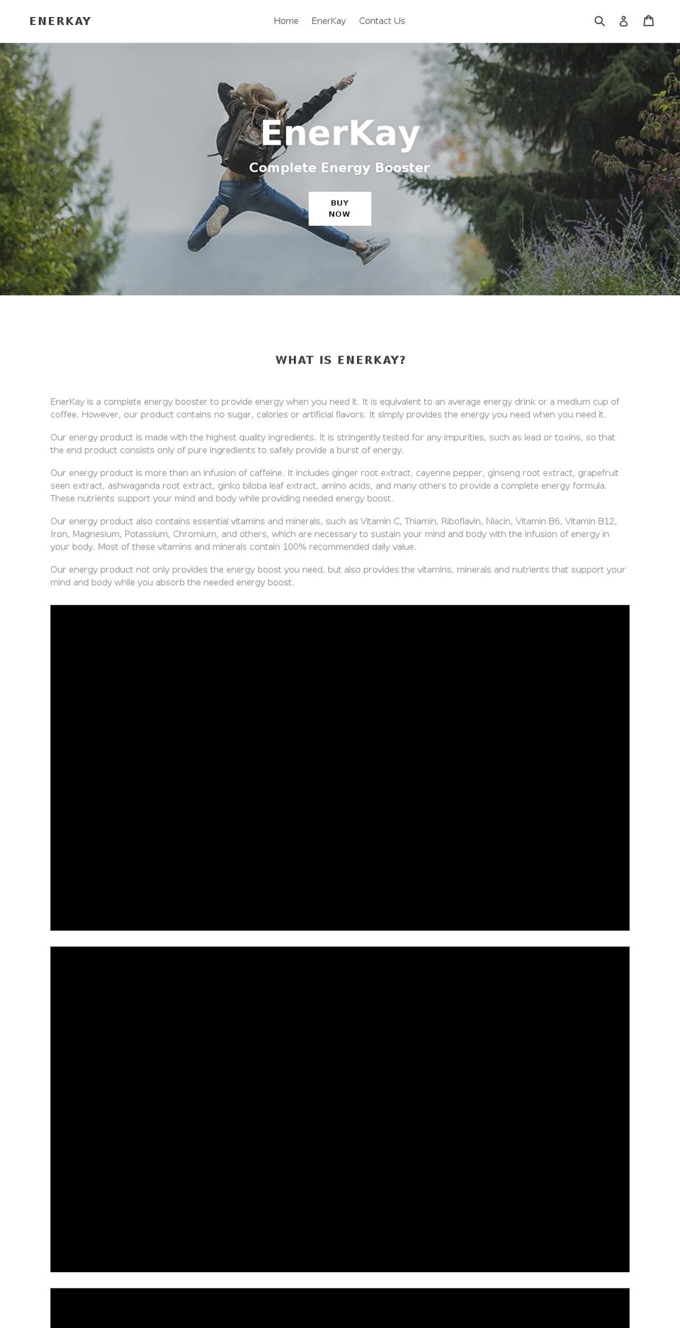 enerkay.com shopify website screenshot