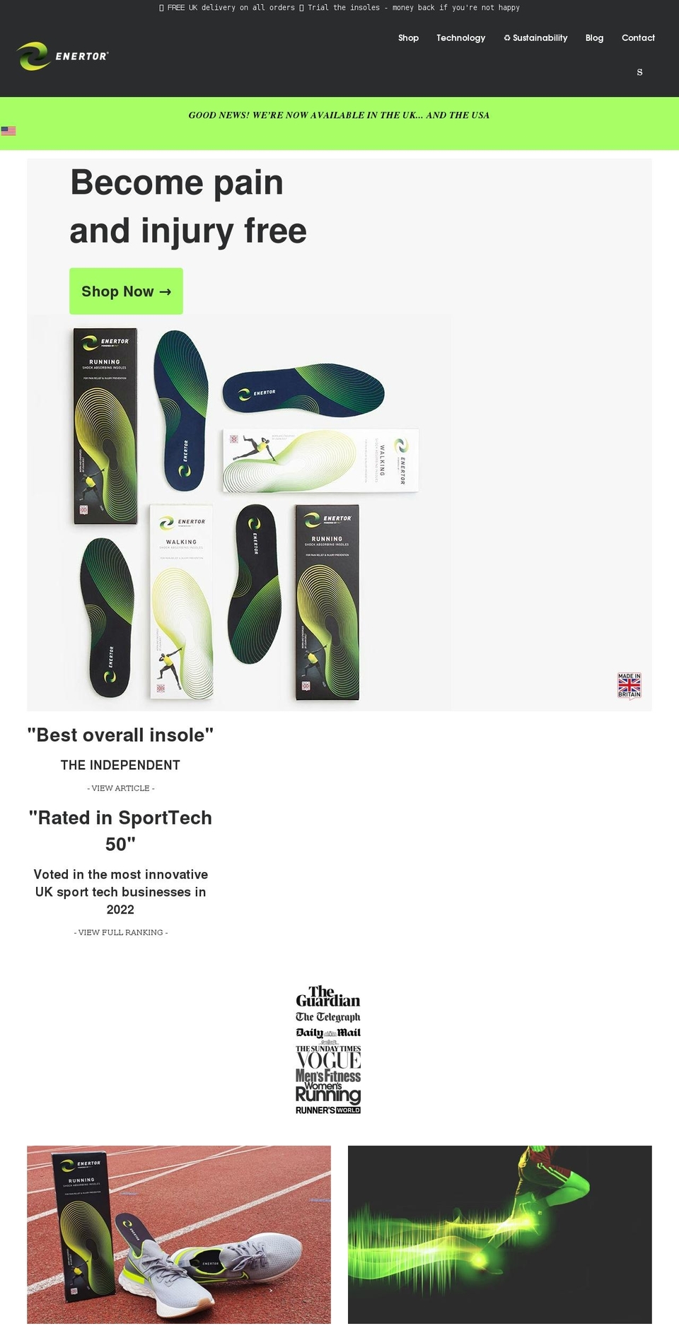 enertor.com shopify website screenshot