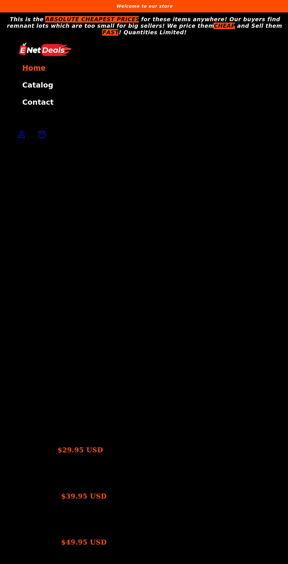 enetdeals.com shopify website screenshot