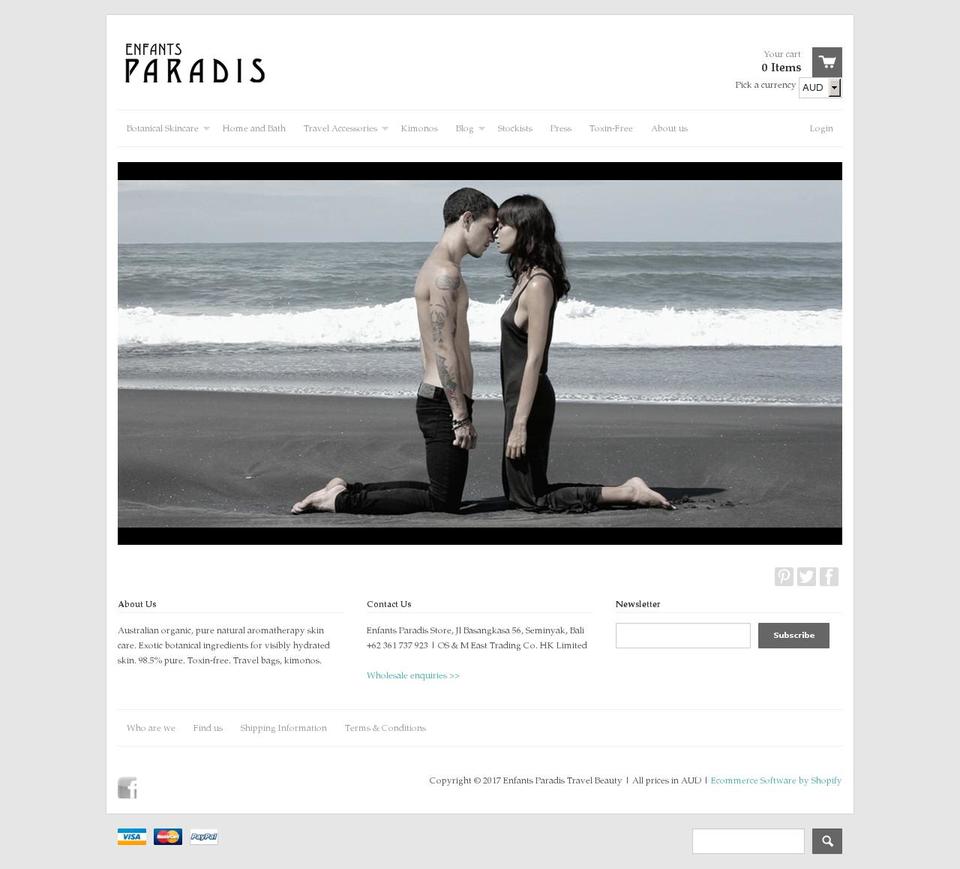 enfants-paradis.com shopify website screenshot