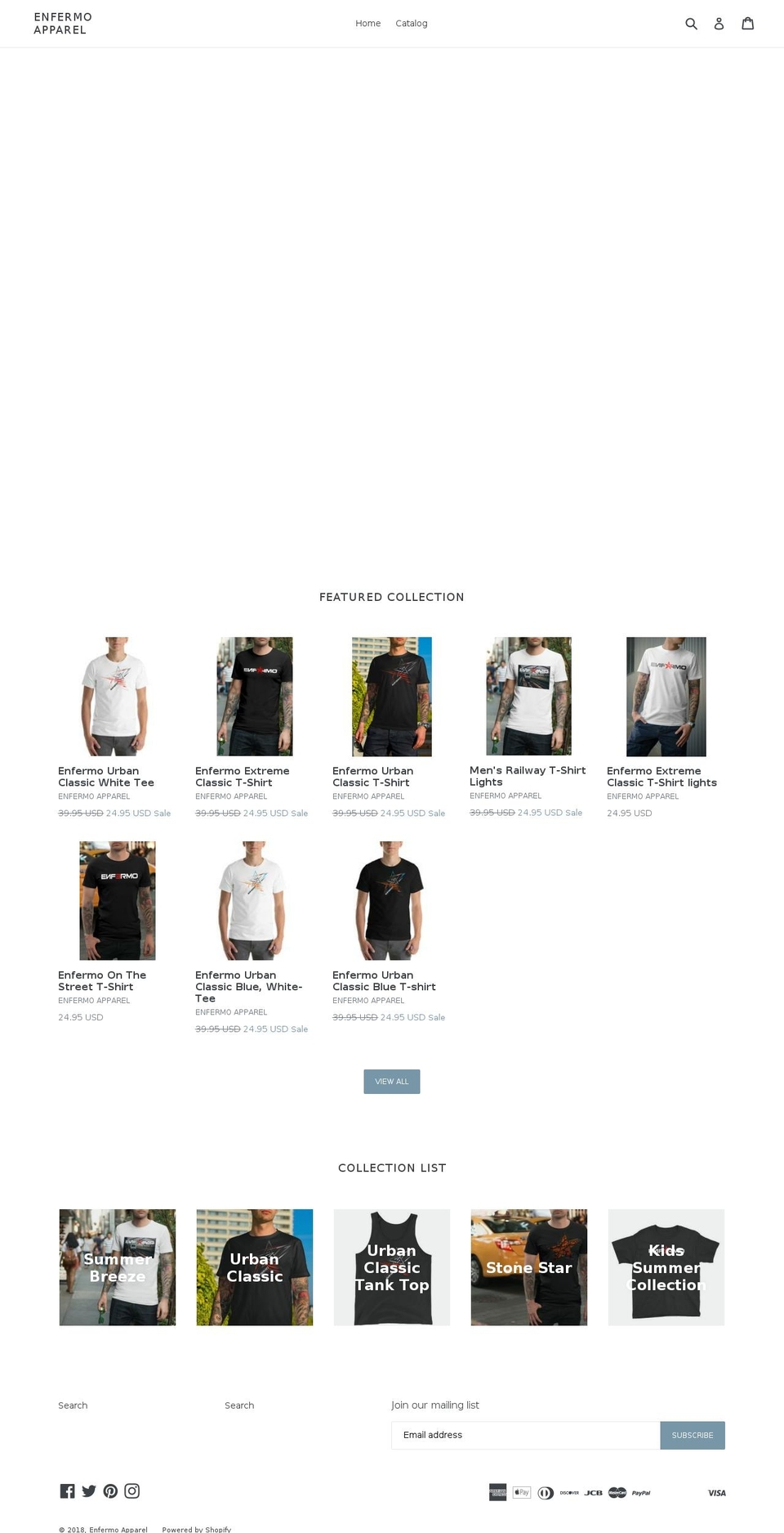 enfermoapparel.com — Shopify storefront screenshot