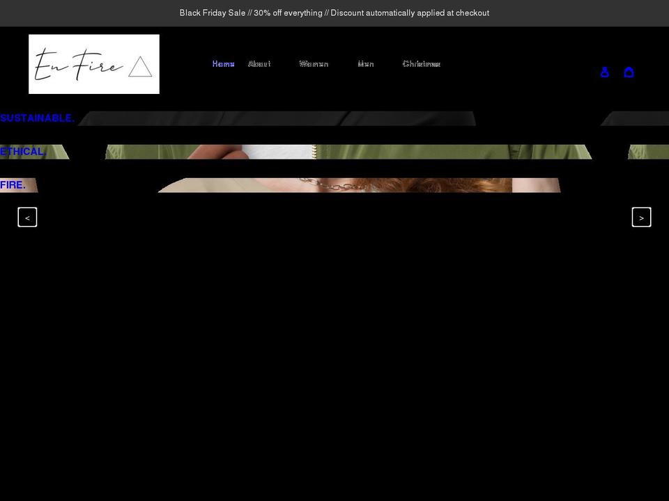 enfirelondon.com shopify website screenshot