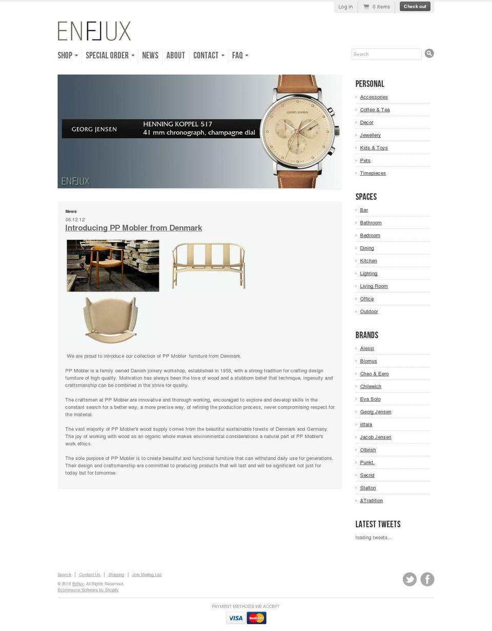 enflux.ca shopify website screenshot