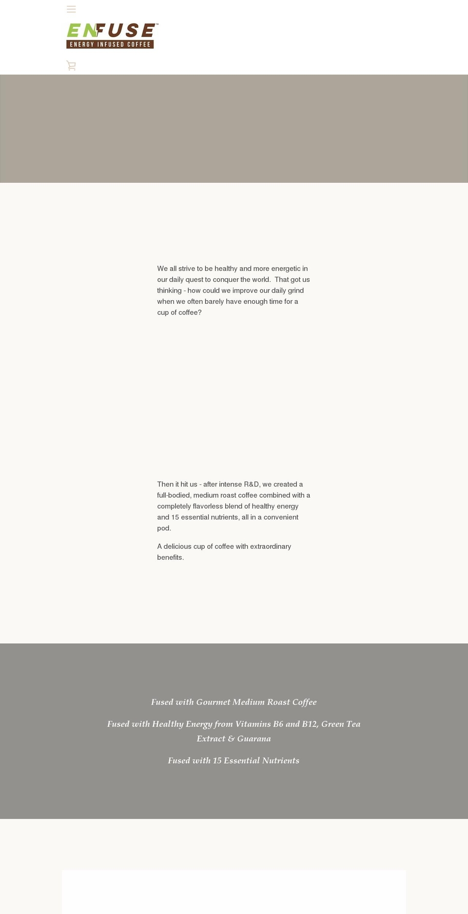 enfuseenergycoffee.com shopify website screenshot