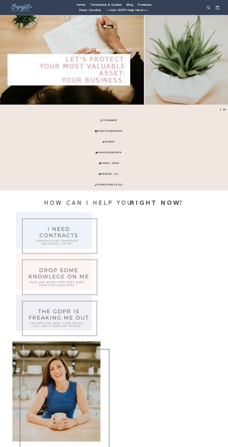 engagedlegal.com shopify website screenshot