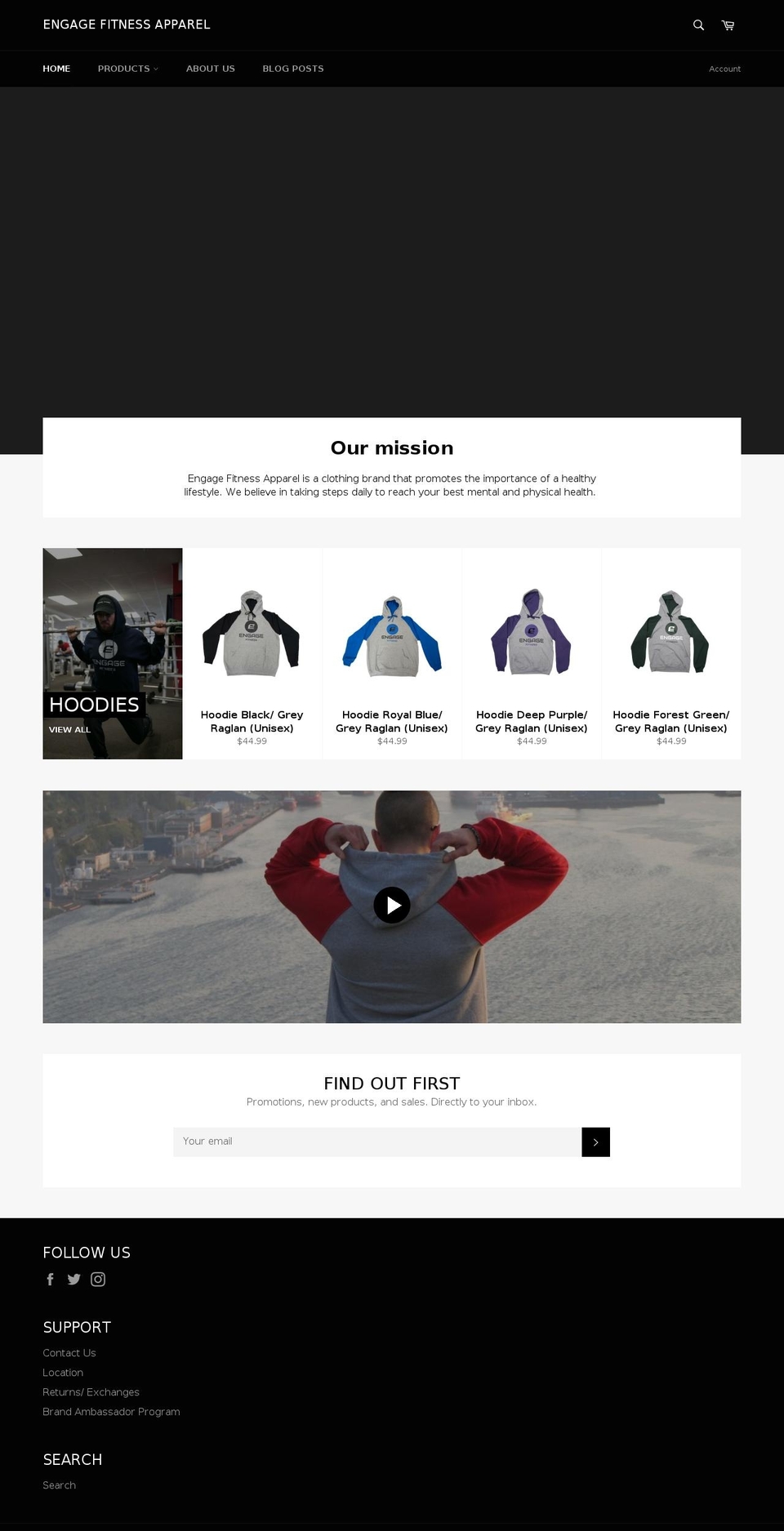 engagefitnessnl.com shopify website screenshot