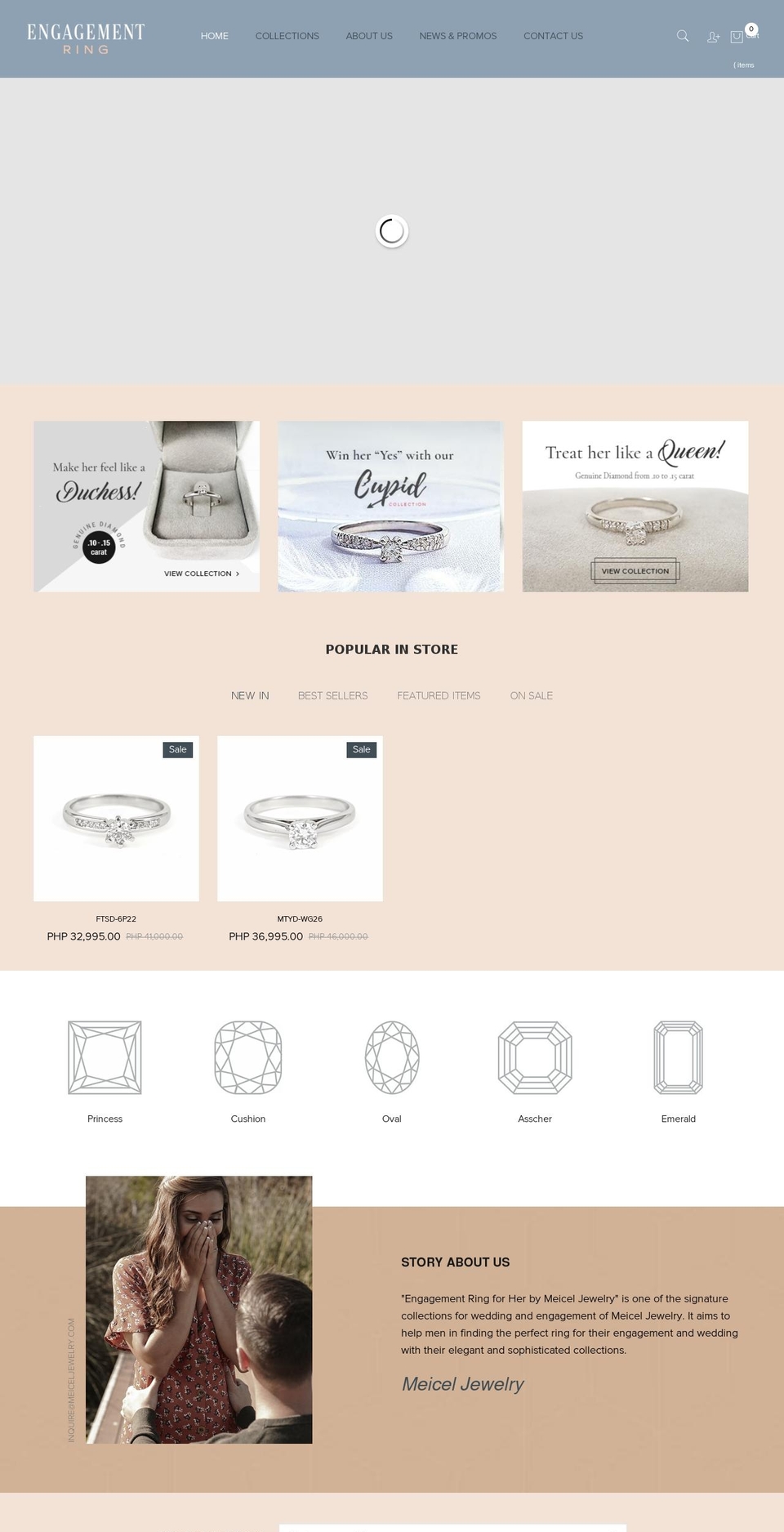 engagementring.ph shopify website screenshot