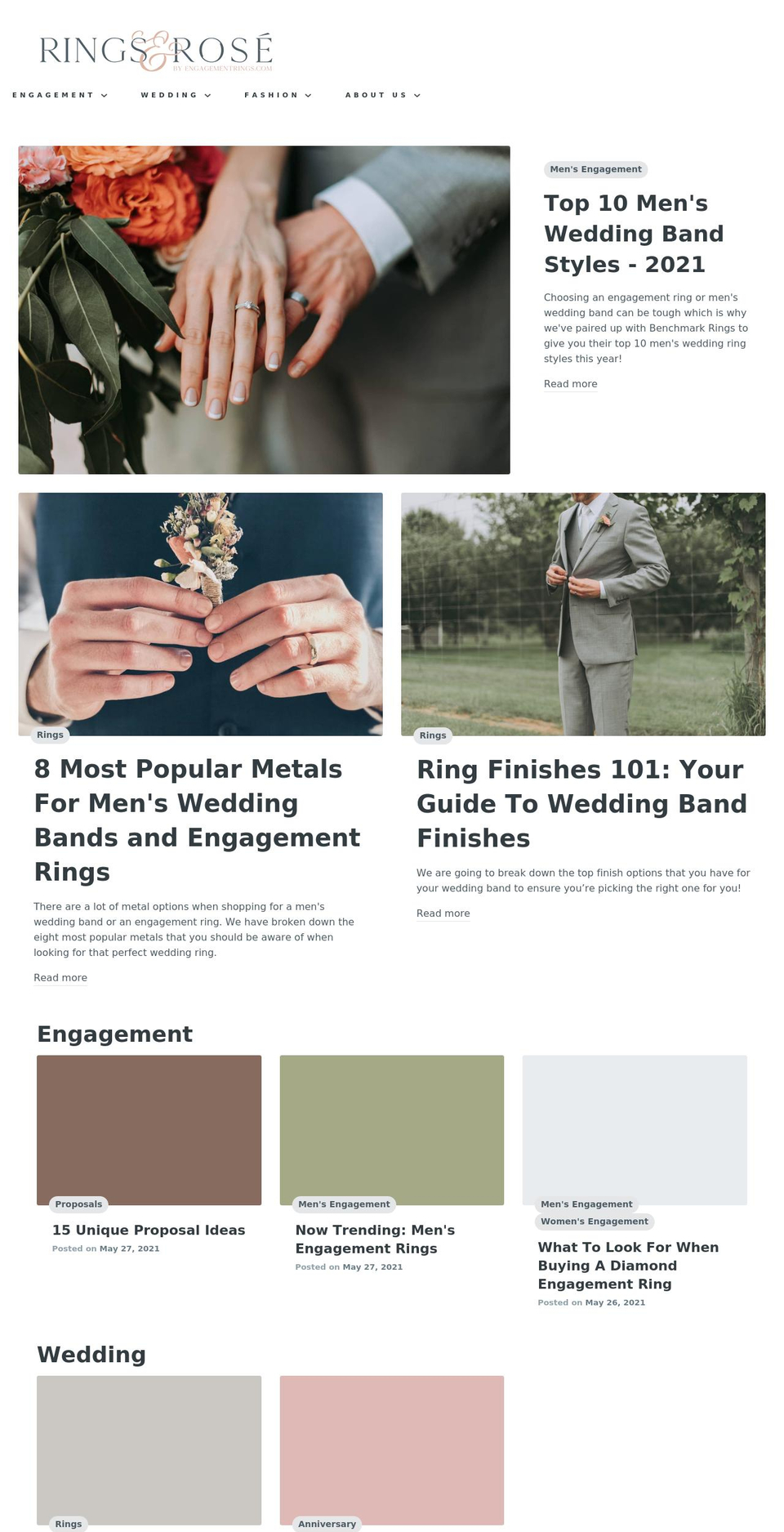 engagementrings.com shopify website screenshot