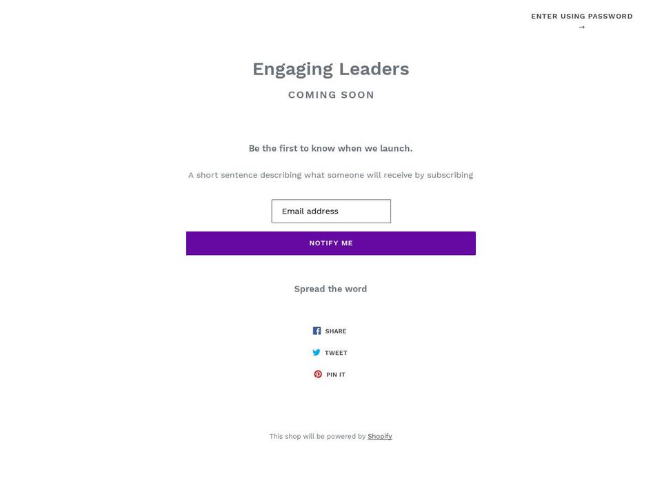 engaging-leaders.com — Shopify storefront screenshot