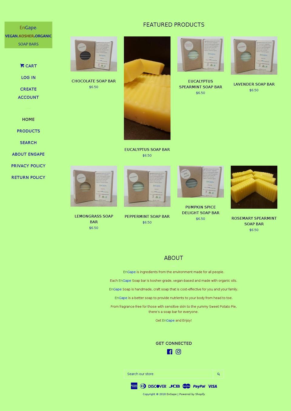 engapesoap.com — Shopify storefront screenshot