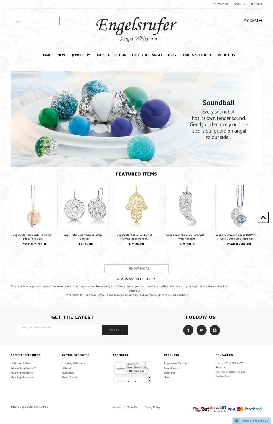 Halo Shopify theme site example engelsrufer.co.za