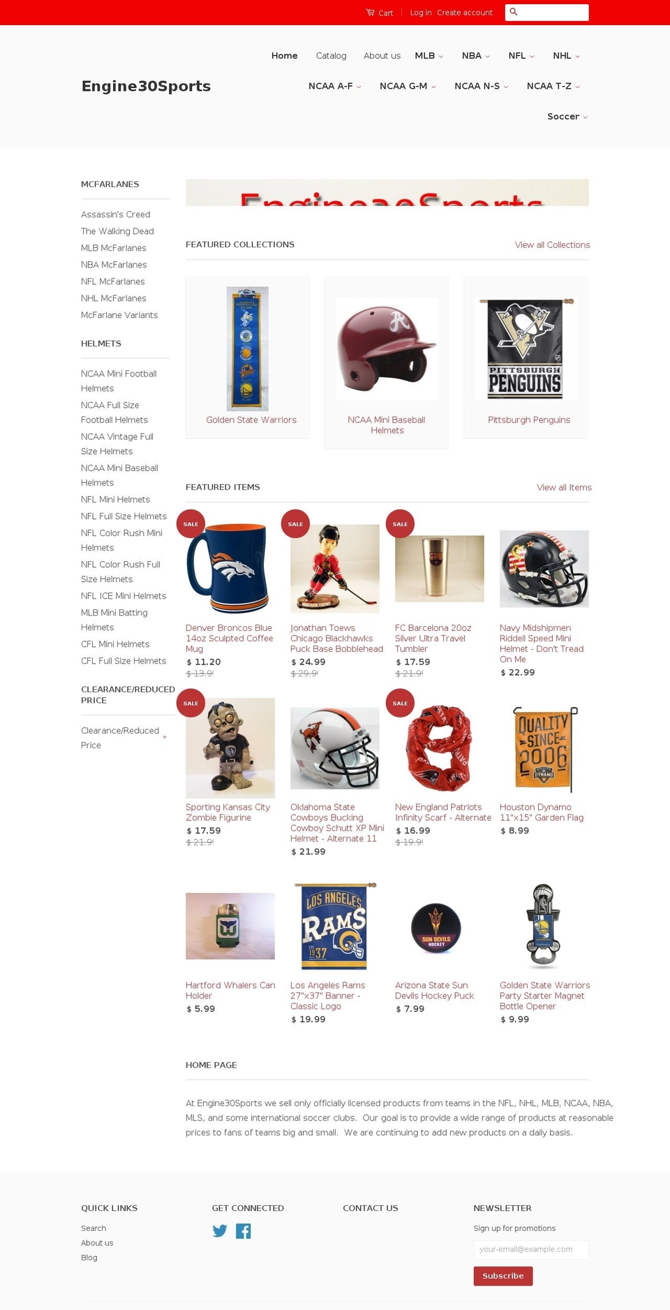 engine30sports.com — Shopify storefront screenshot