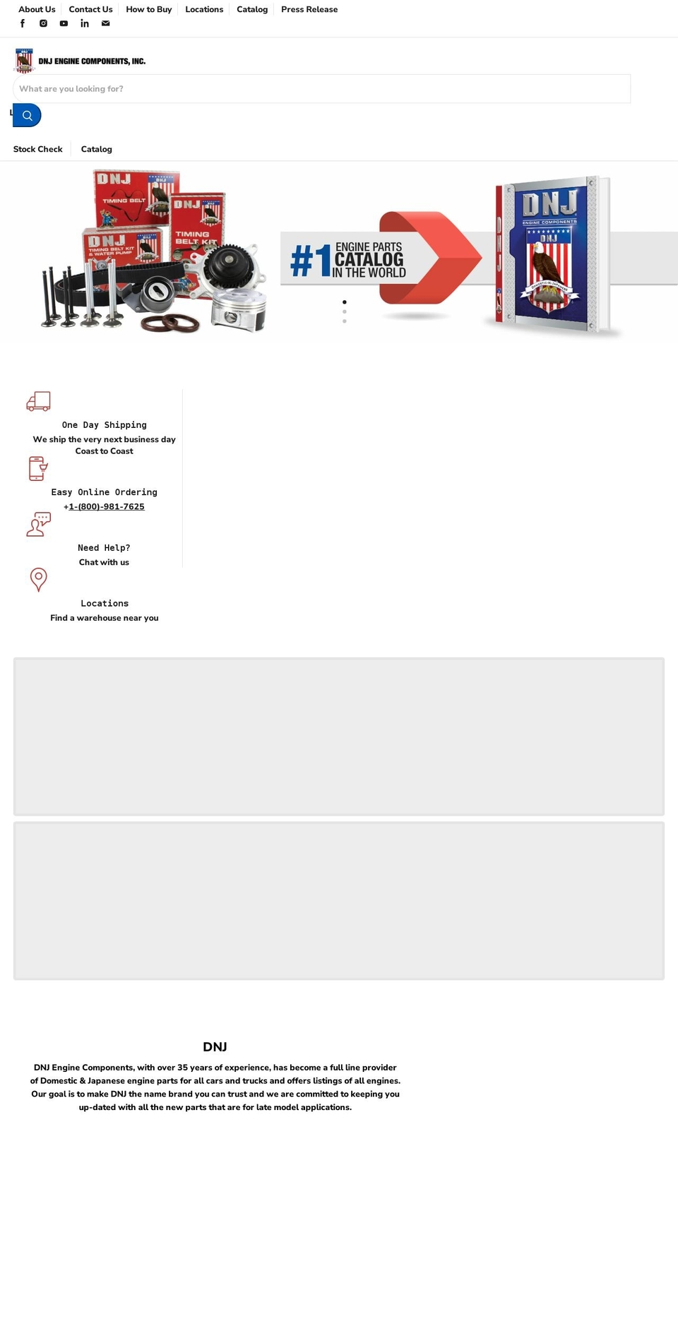 enginecomponents.com shopify website screenshot