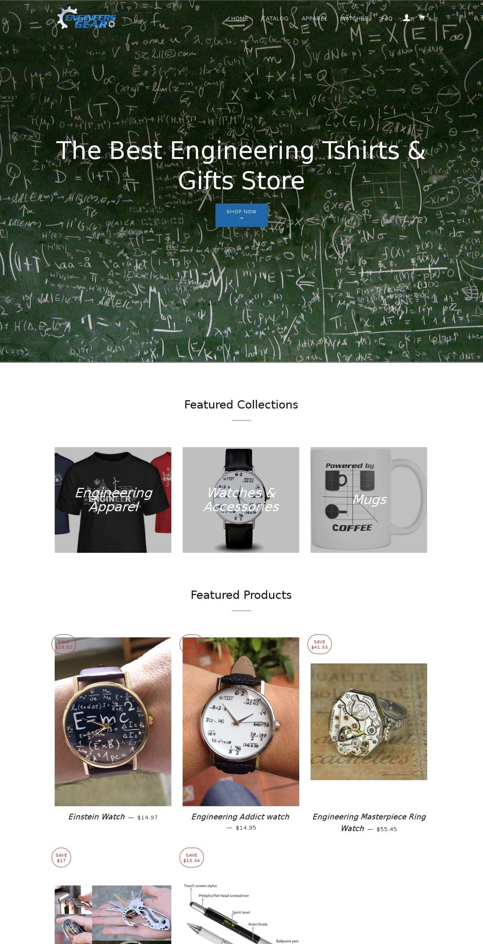 engineersgear.com shopify website screenshot