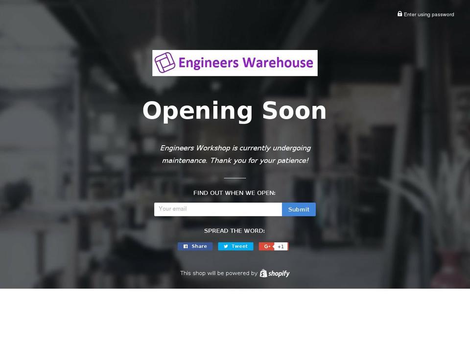 engineerswarehouse.tools shopify website screenshot