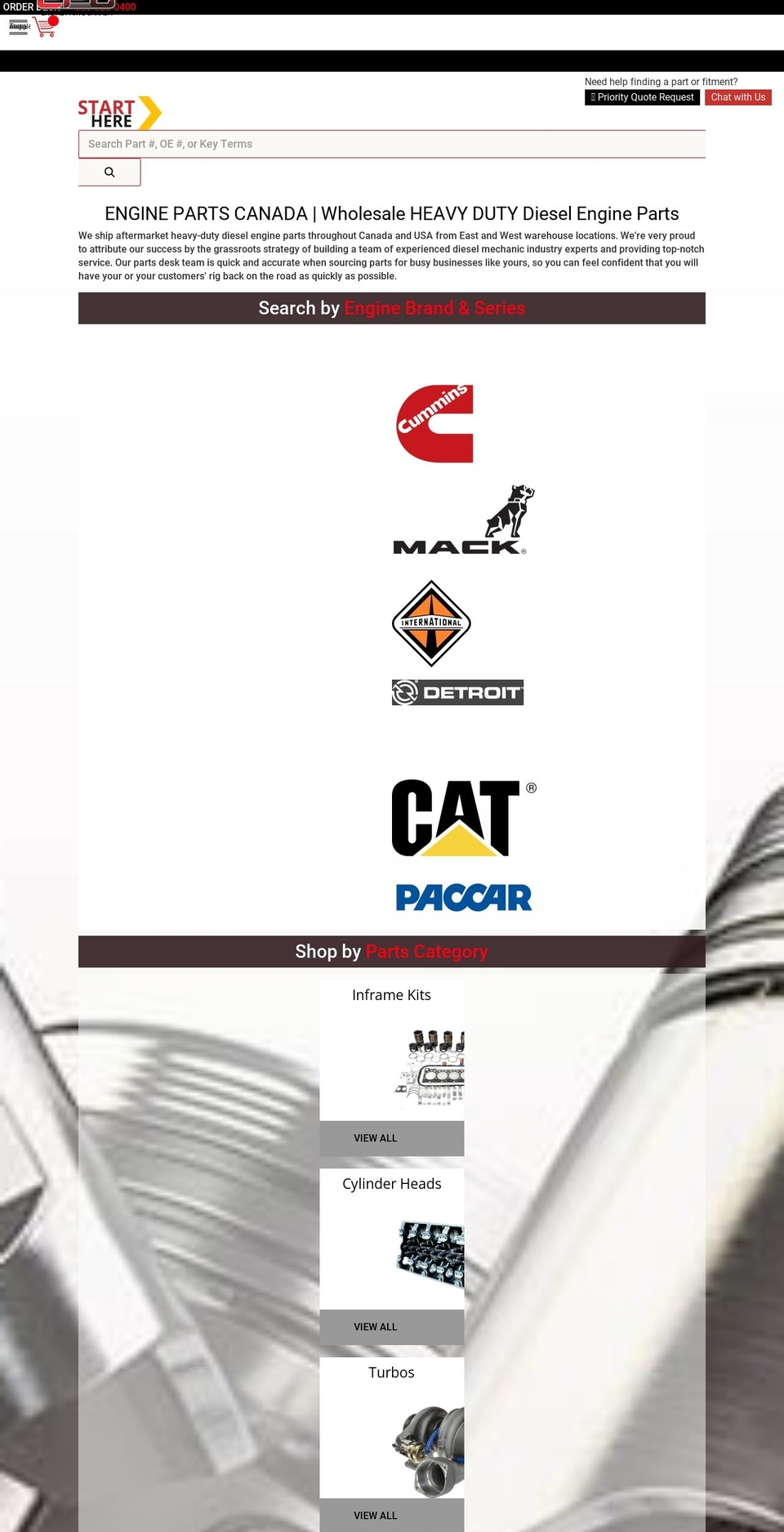 enginepartscanada.ca shopify website screenshot