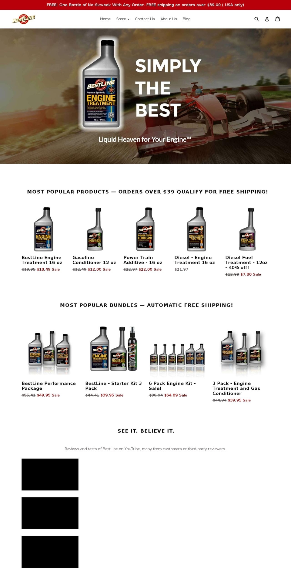 enginesavers.com — Shopify storefront screenshot