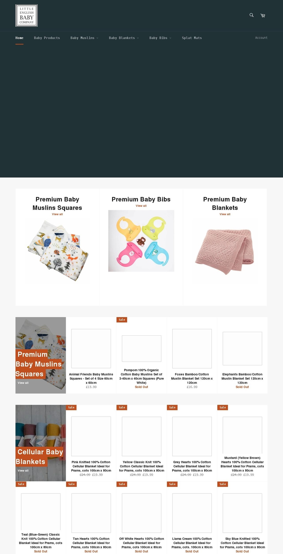 englishbabycompany.co.uk shopify website screenshot