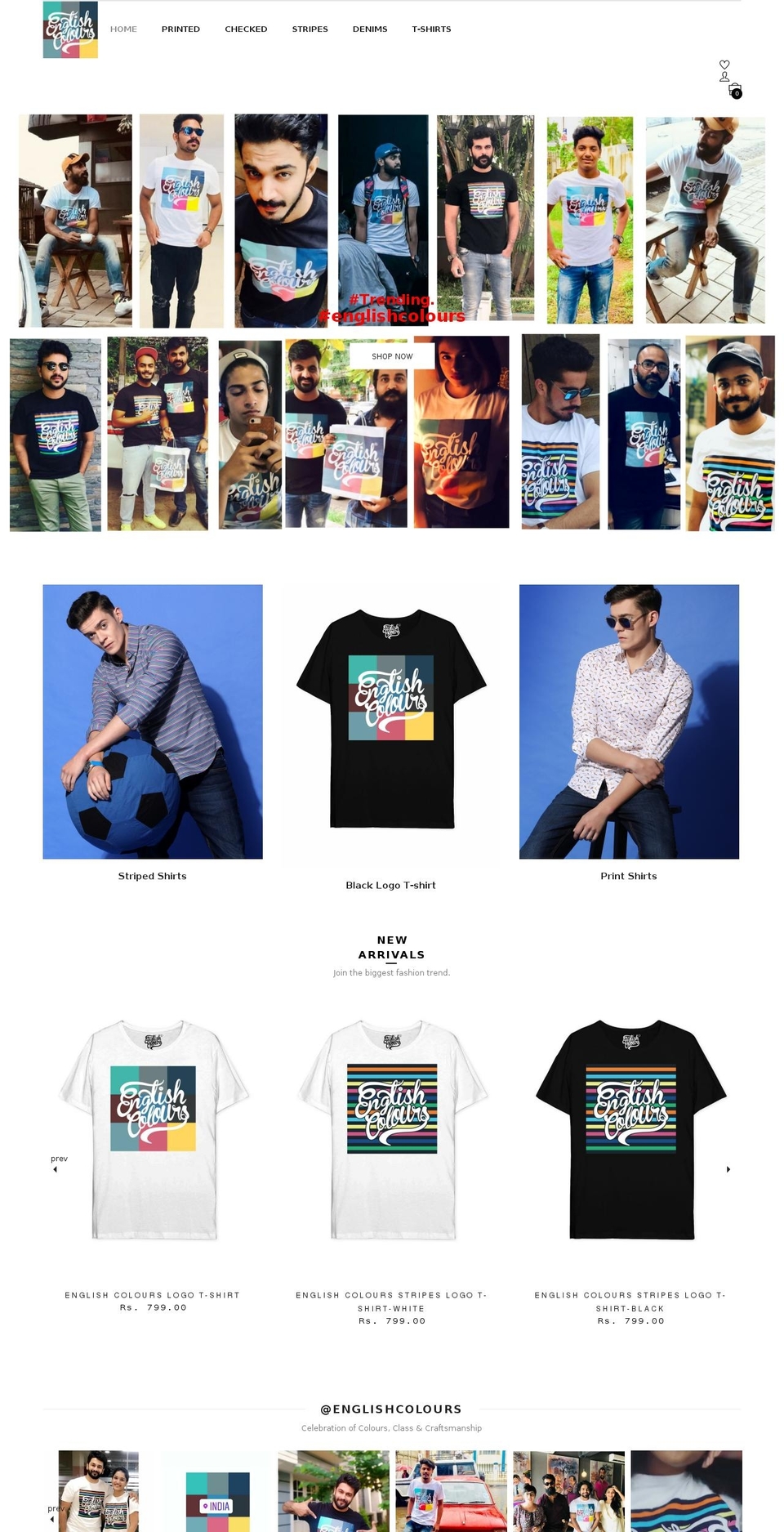 englishcolours.com — Shopify storefront screenshot