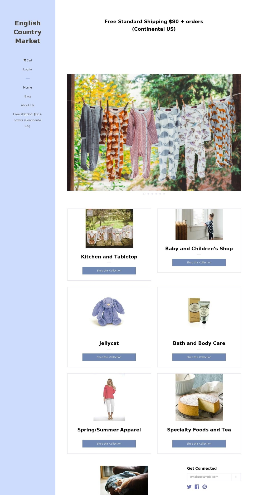 englishcountrymarket.com shopify website screenshot