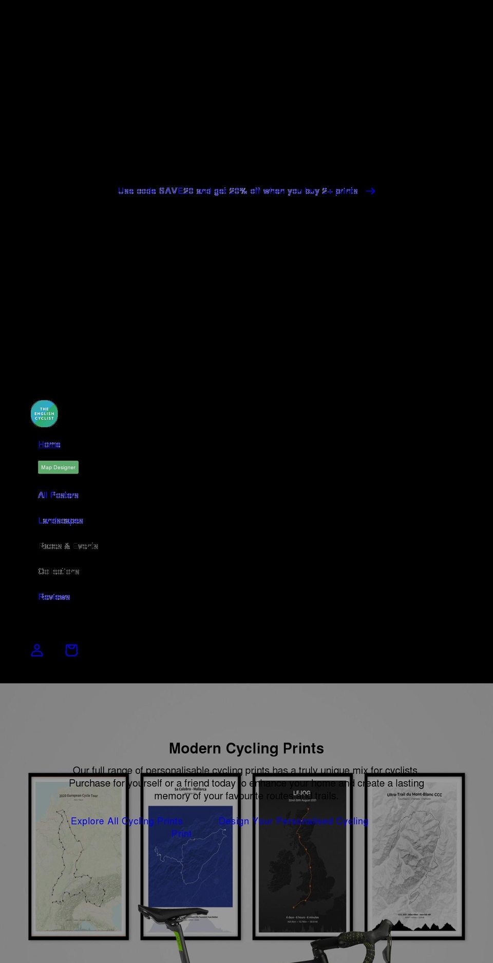 englishcyclist.com shopify website screenshot