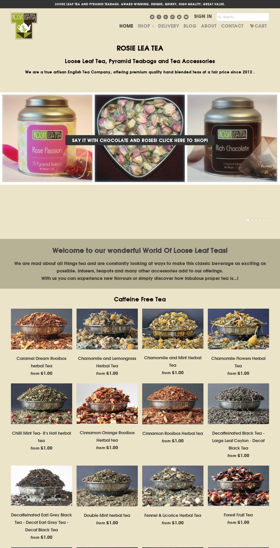 englishteaandcoffeecompany.com shopify website screenshot