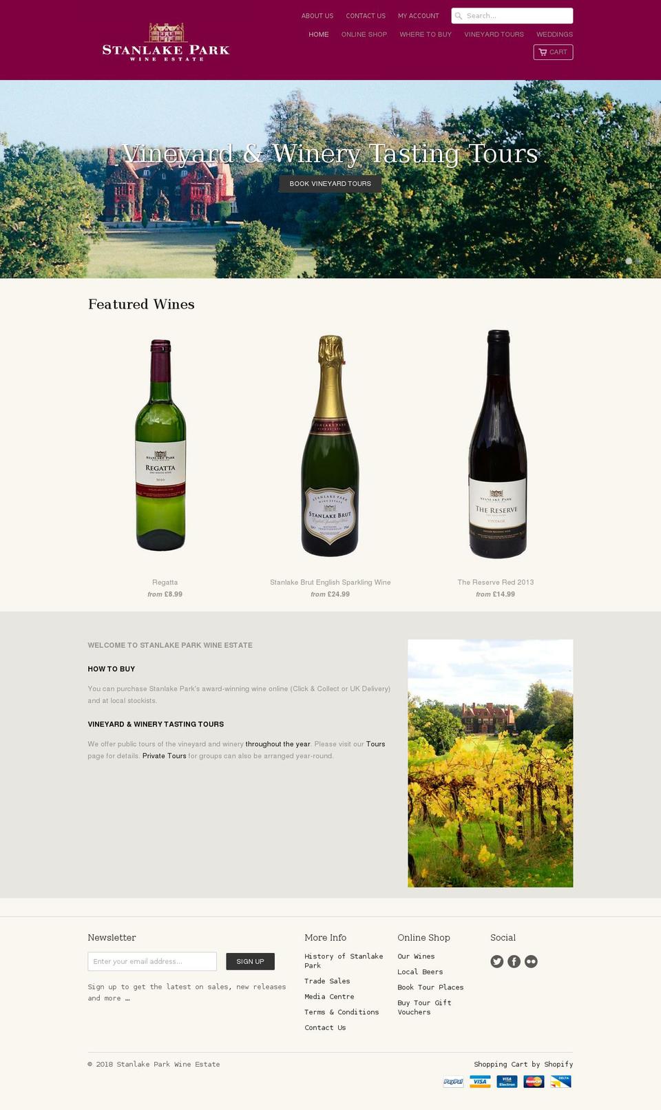 englishwinefestival.com — Shopify storefront screenshot