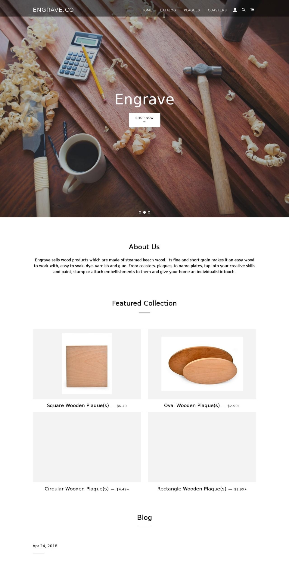 engrave.co shopify website screenshot