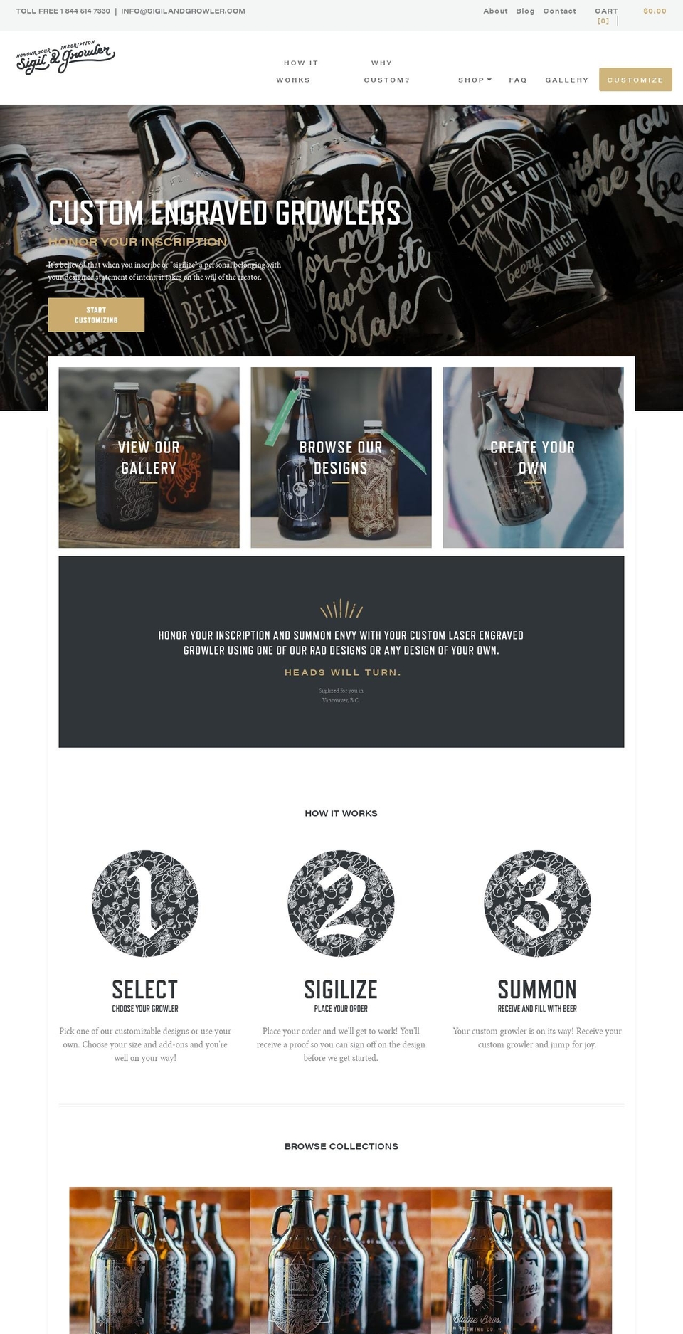engravedgrowlers.com shopify website screenshot