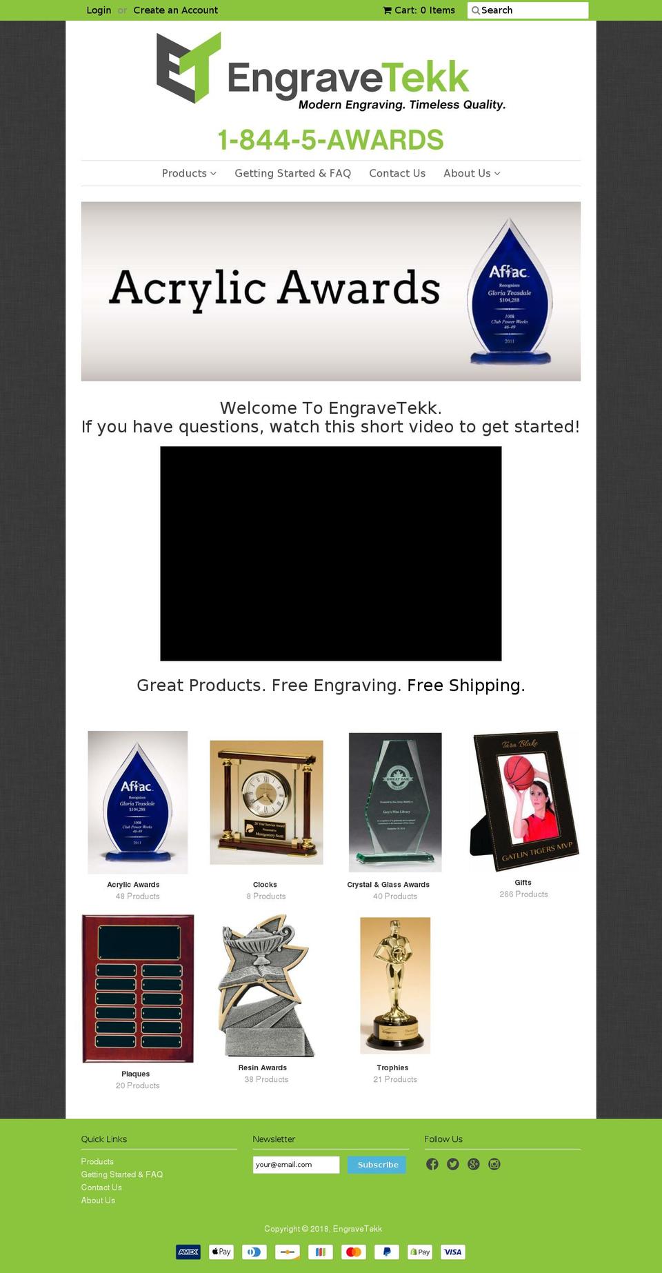 engravetekk.com — Shopify storefront screenshot