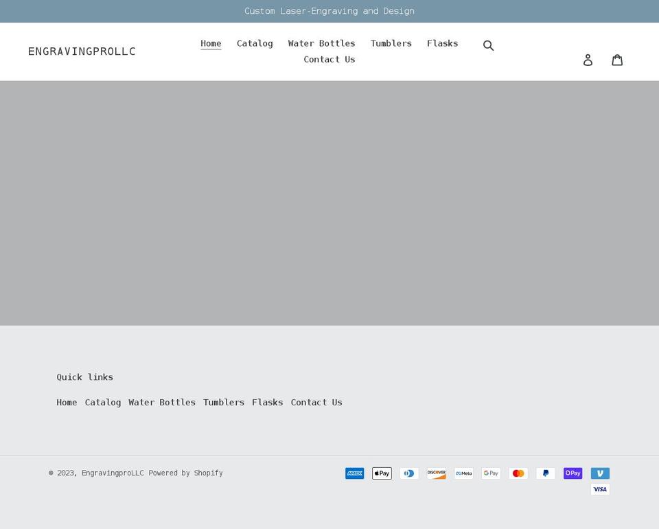 engravingpro.net shopify website screenshot