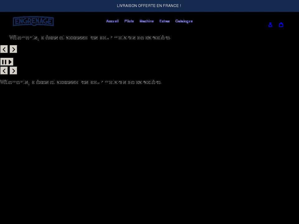 engrenageparis.com shopify website screenshot