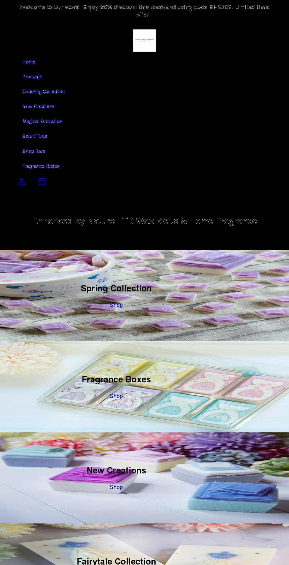 enhancedbynatureltd.co.uk shopify website screenshot