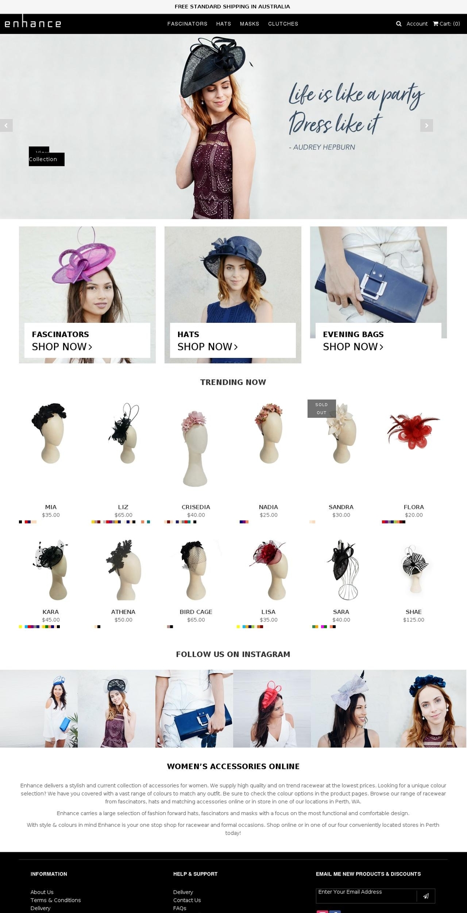 enhancefashionaccessories.com — Shopify storefront screenshot