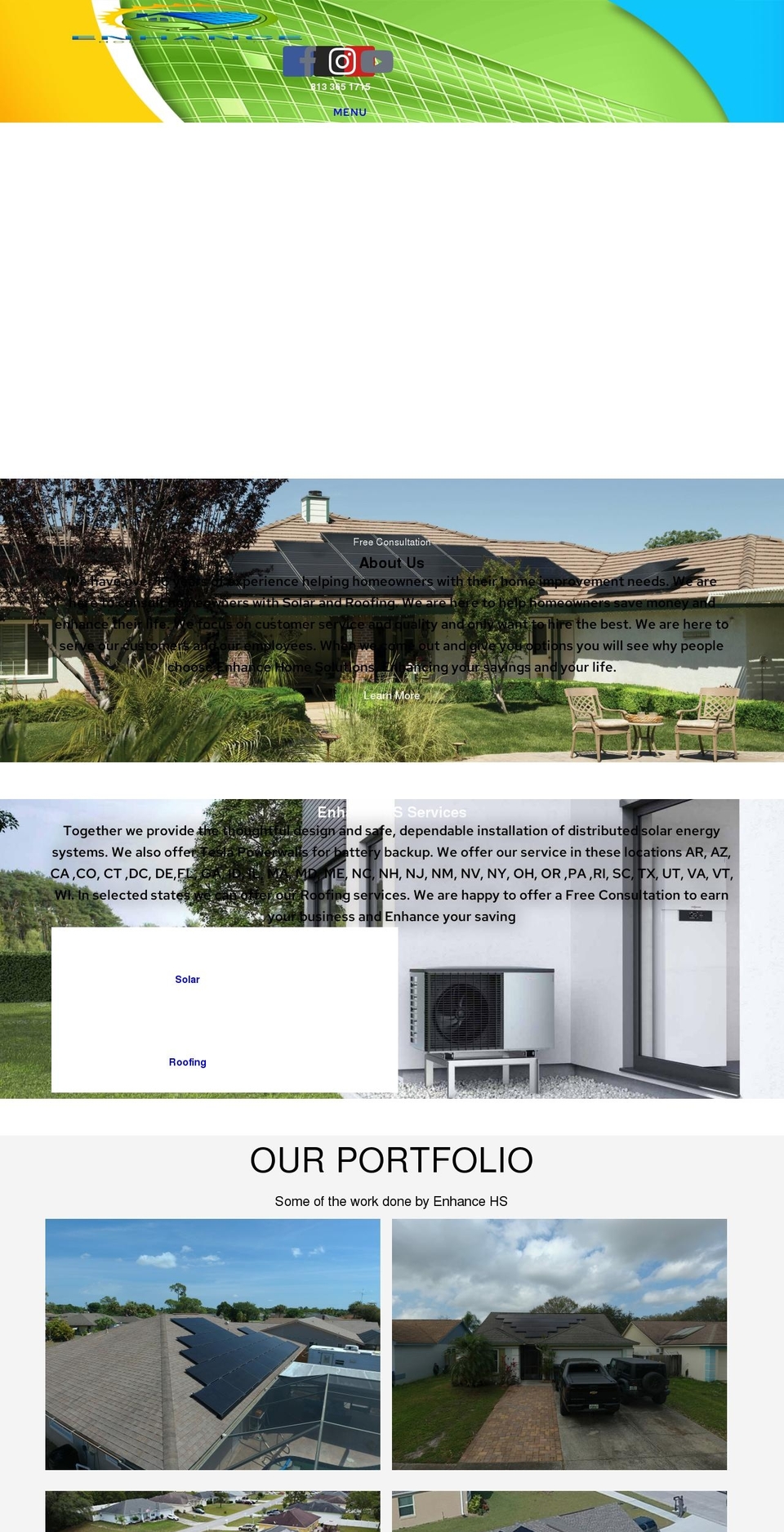enhancehs.com — Shopify storefront screenshot