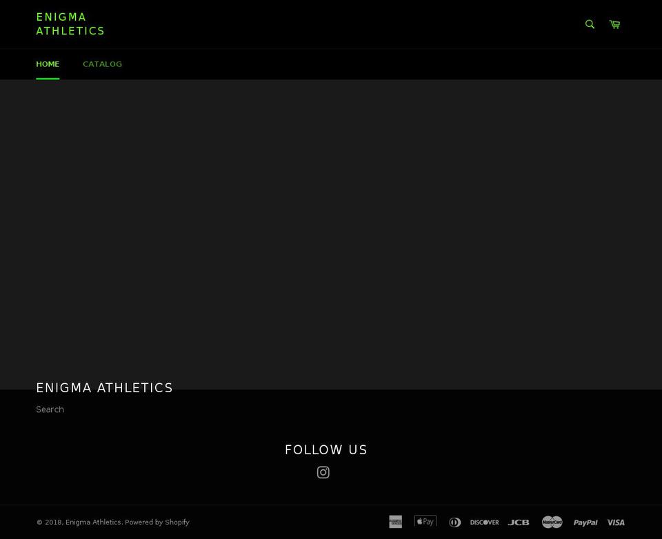 enigmaathletics.com — Shopify storefront screenshot