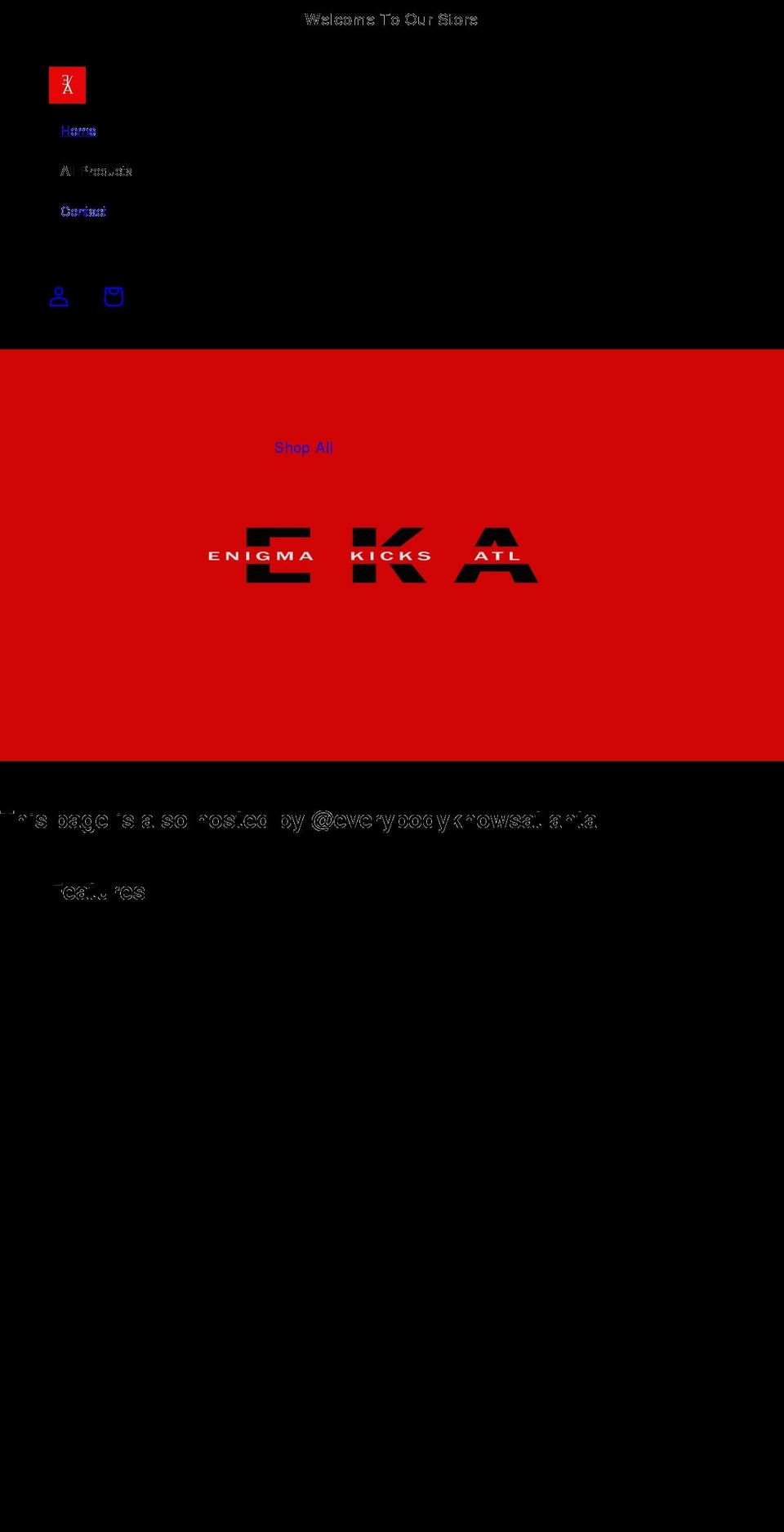 enigmakicks.com shopify website screenshot