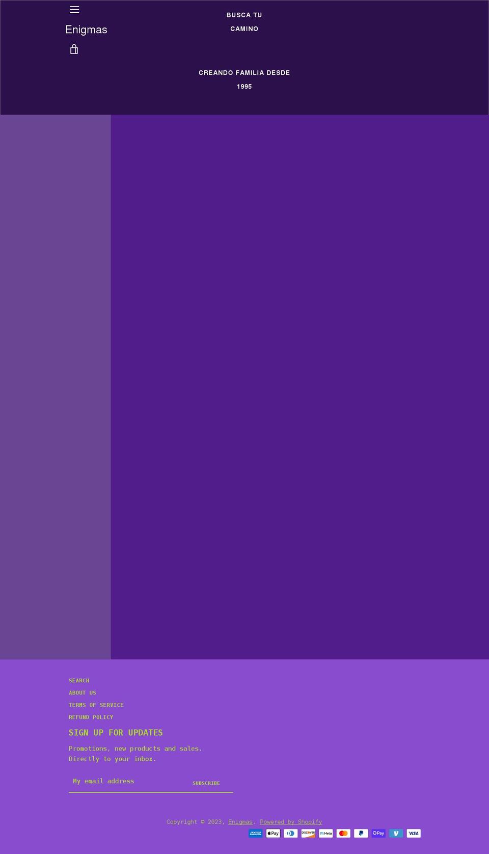 enigmasbotanica.com shopify website screenshot